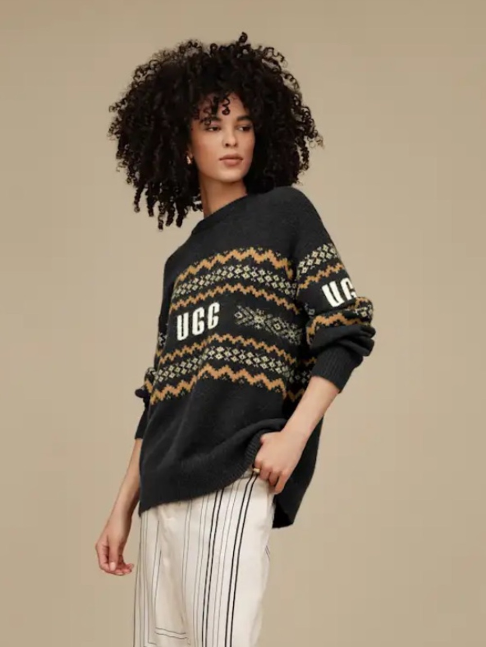 NEW🔥UGG Kaelan UGGIsle Sweater in the
"Black Multi" unisex $168